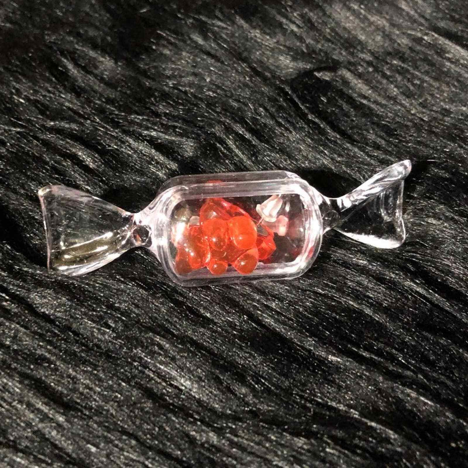 Candy Colored Resin Gummy Bear Stud Earring Pair in Clear Candy Shaped Box~~NWOT