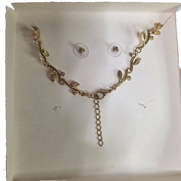 Junction West 18″ Adjustable Nickel Free Austrian Crystal Necklace and Earrings