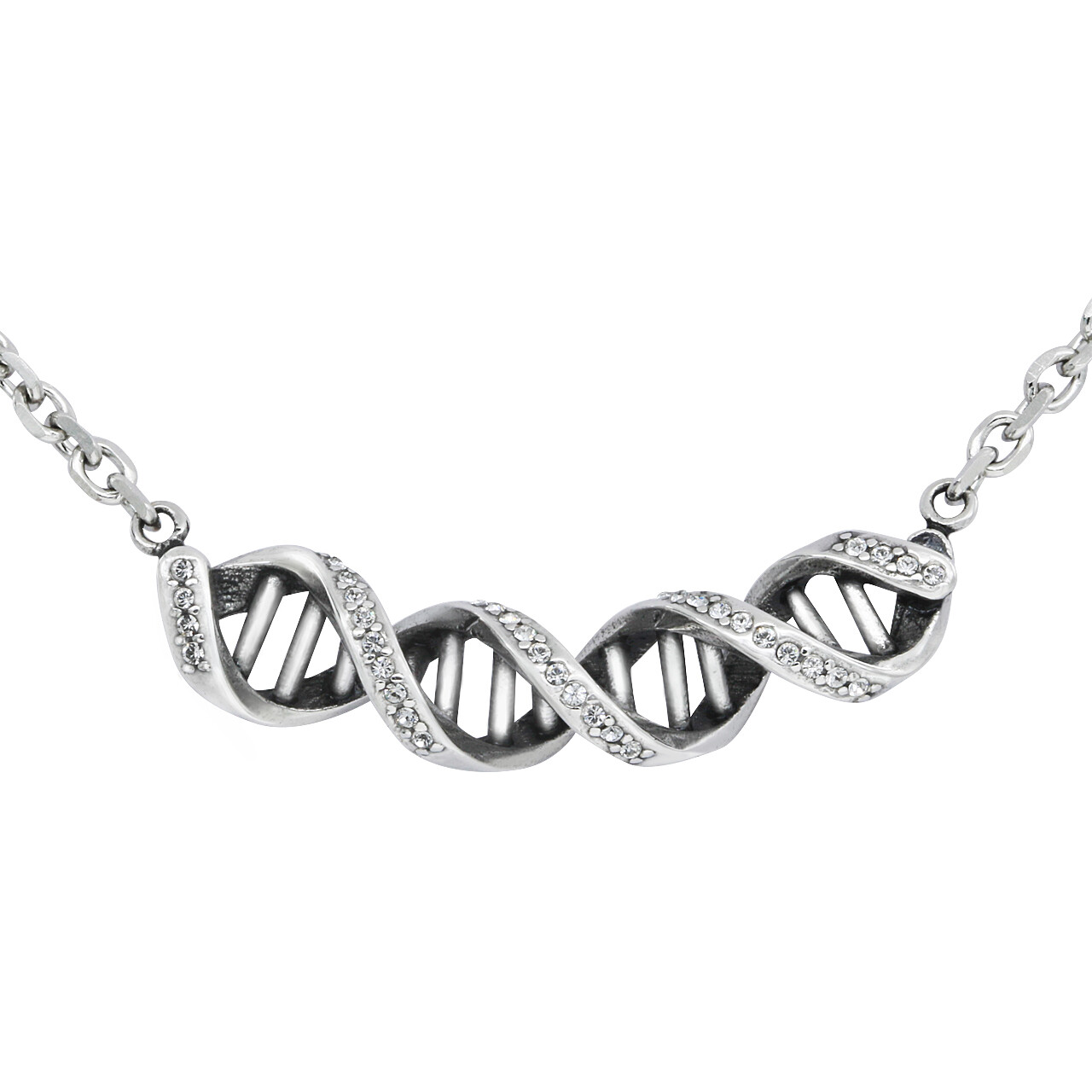DNA necklace 316L stainless steel with crystal by Controse