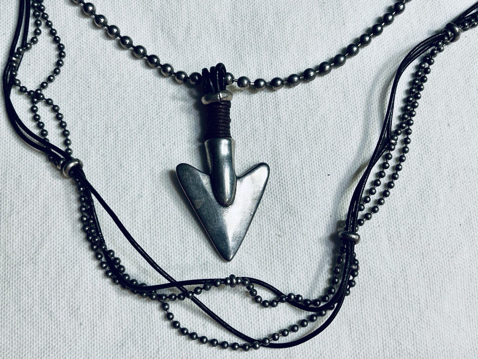 Lot of 2 Men’s High-End Necklaces Jewelry Retired HTF Arrowhead Uno De 50 Spain