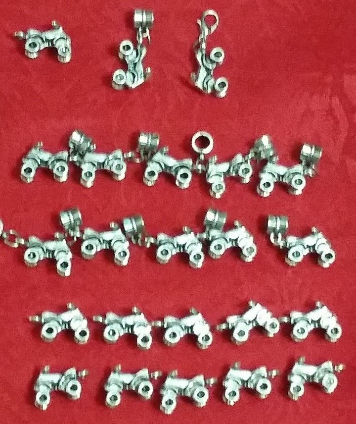 ANTIQUE SILVER FOUR WHEELER 3D CHARM OR LOT OF 10 – LOBSTER CLASP BAIL U CHOOSE