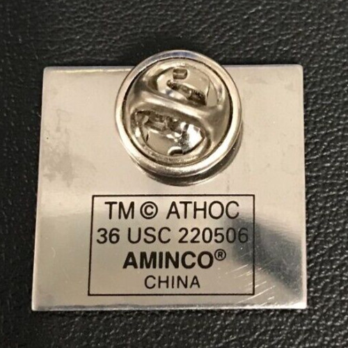 2004 VTG Olympic Games Team USA Souvenir Pin 1″ Summer Athens USA Flag w/Backer!