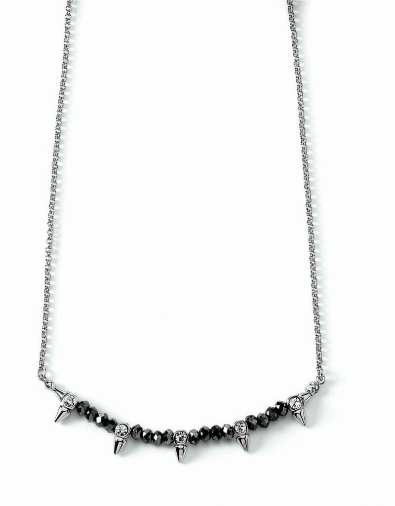 Lia Sophia Jewelry Turning Point Cut Crystals Necklace in Silver RV$52