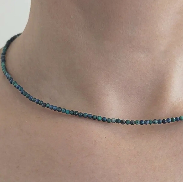 2025HOT Minimalist Azurite Malachite Dainty Choker Women Perfect Gift For Mother