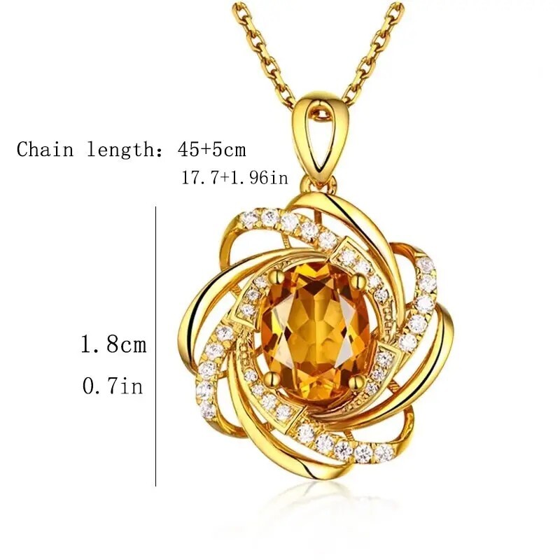 Rhinestone Decor Sunflower Pendant Necklace Jewelry Women Girls Fashion Gift New
