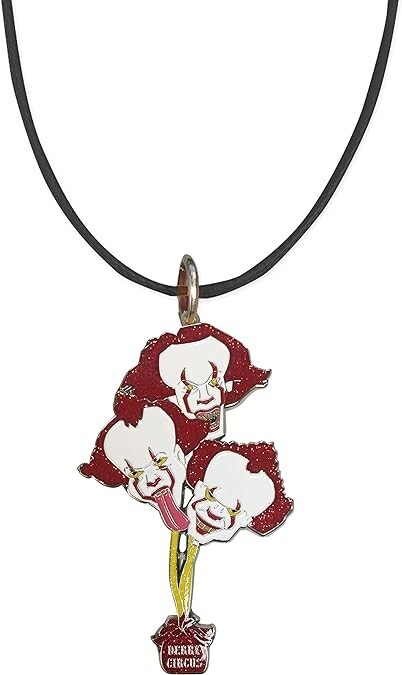 Creepy Bouquet of Clown Head Balloons Horror Movie Parody – Enamel Metal Pendant