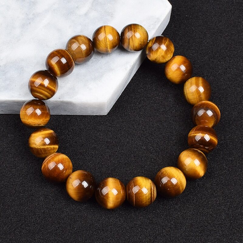 Natural Handmade Multicolor Tiger Eye Beads Stretch Bracelet Gemstone 7.5″