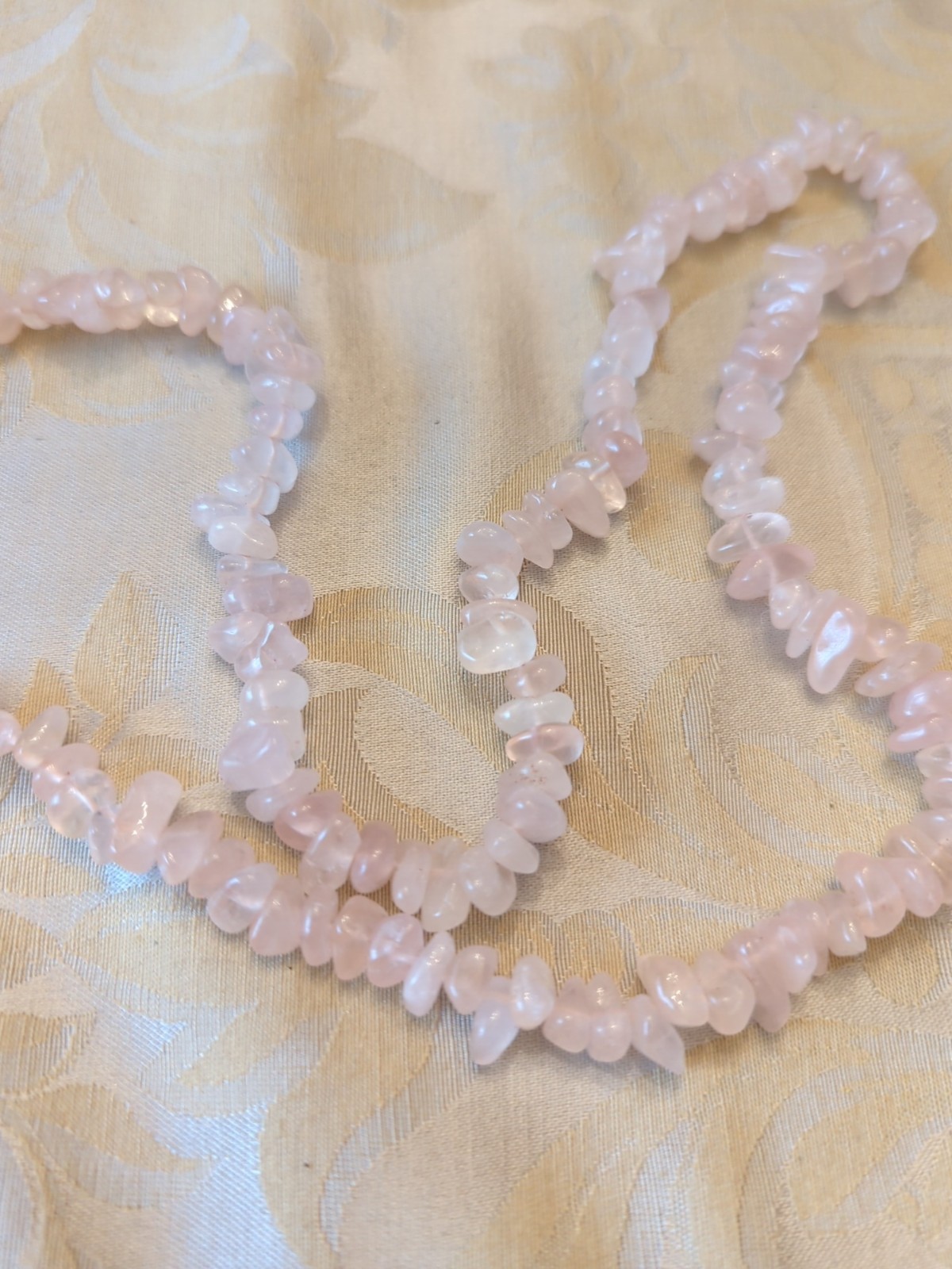 Continuous Rose Quartz Gemstone Necklace