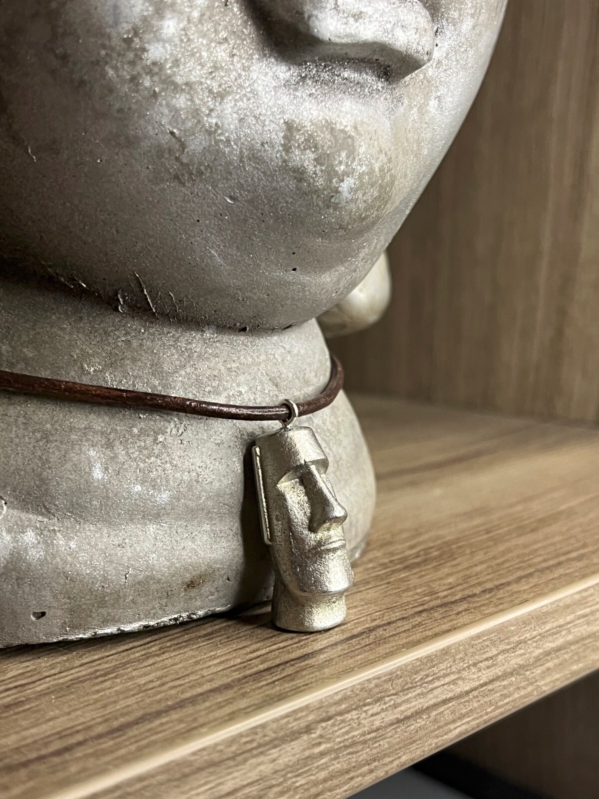 Metal Casted Easter Island Statue Necklace Design