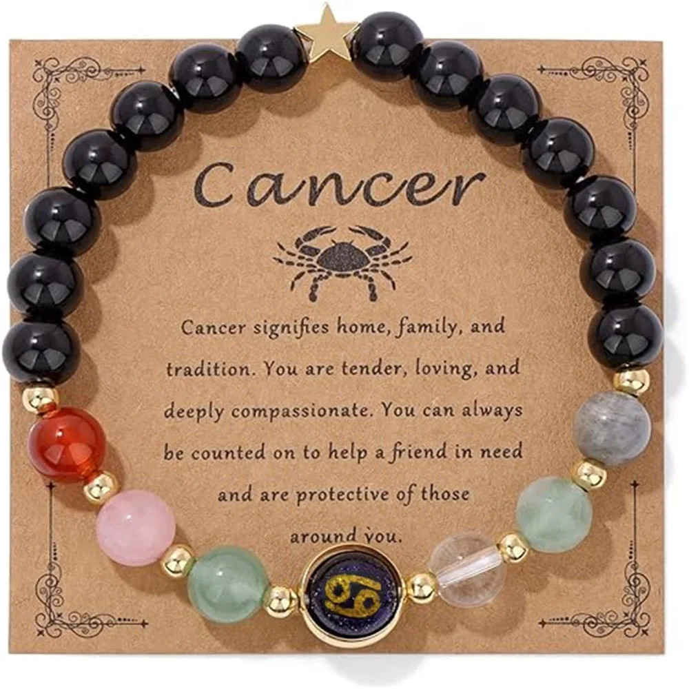 Zodiac Constellation Bracelet Aries Pisces Gifts for Women Men Astrology Jewelry
