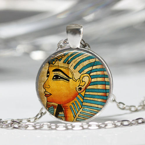 EGYPTIAN EGYPT TUT Nefertiti pendant 18″ Sterling Silver 925 necklace men women