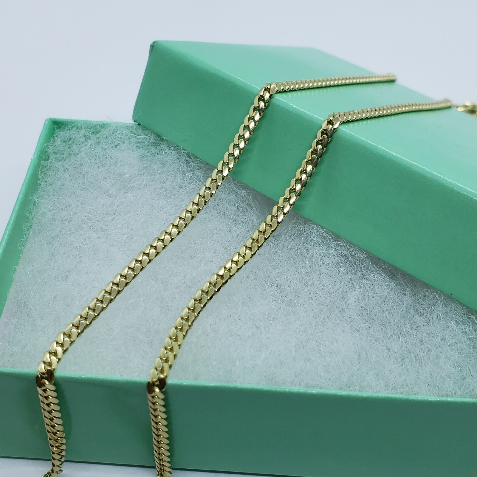 10K Solid Yellow Gold Miami Cuban Link Chain Necklace Width 2.5mm Size 18″~30″