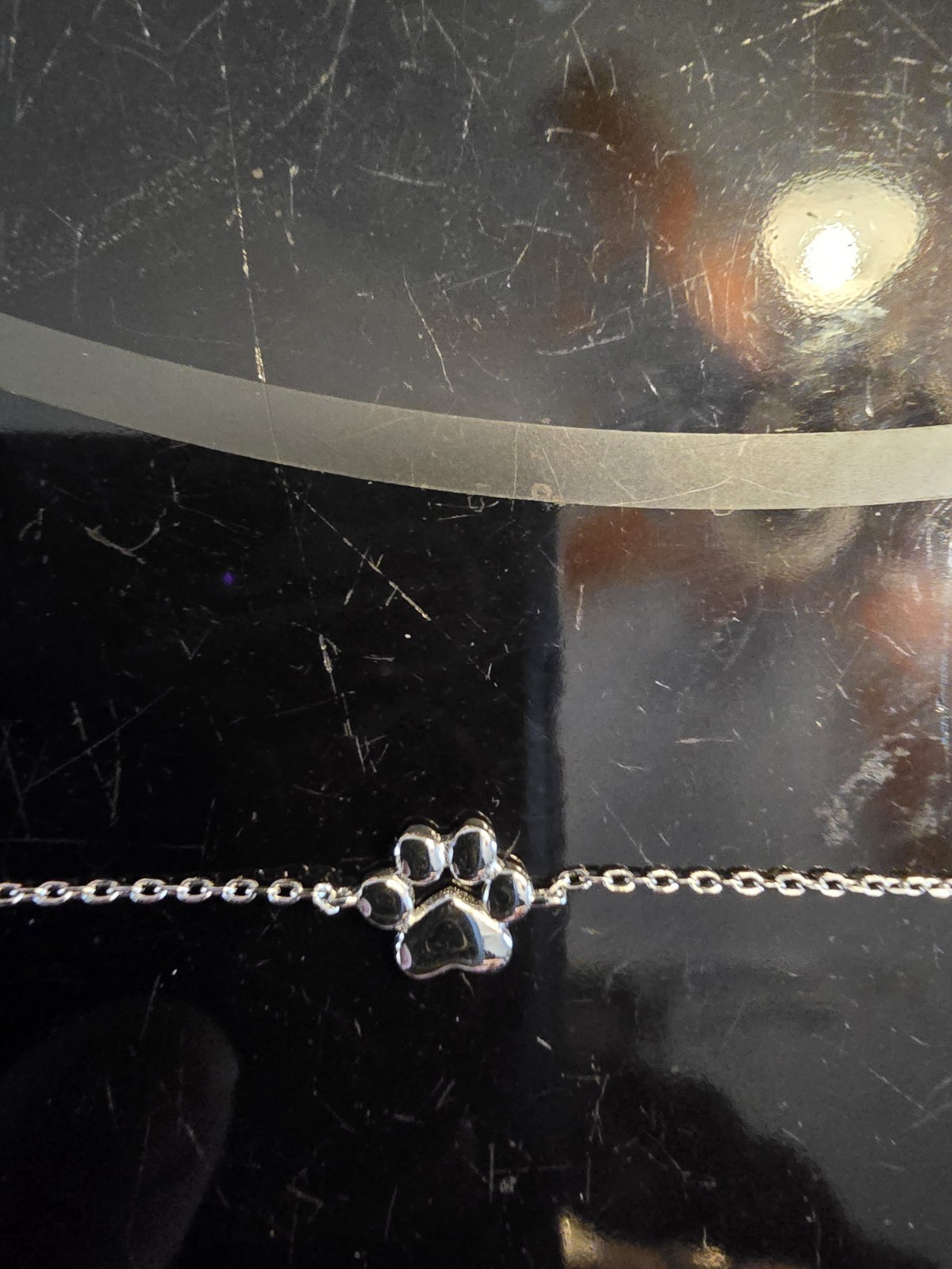 PAWSOME COUTURE PAWPRINT ADJUSTABLE 7 INCH bracelet women silver