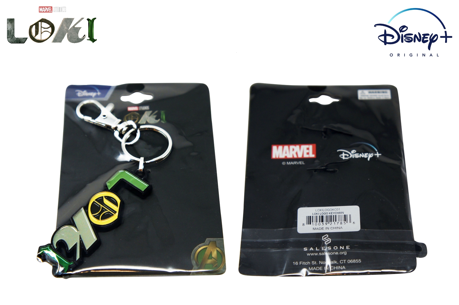 LOKI Logo Keychain, Official Marvel Disney+ Exclusive Limited Edition Combo Pack