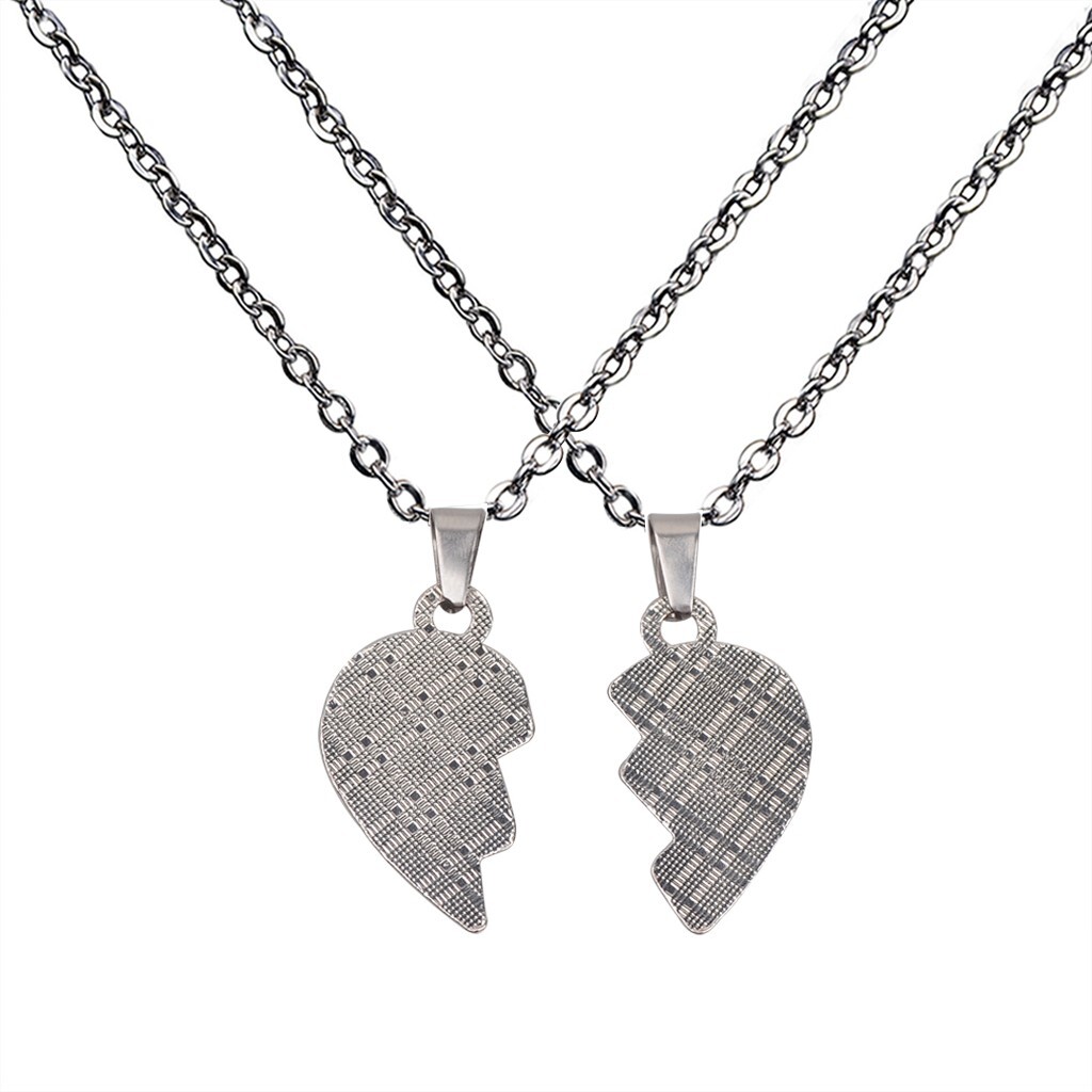 2Pcs/Set Temperature Sensing Color Changing Mood Tracker Best Friends Necklace