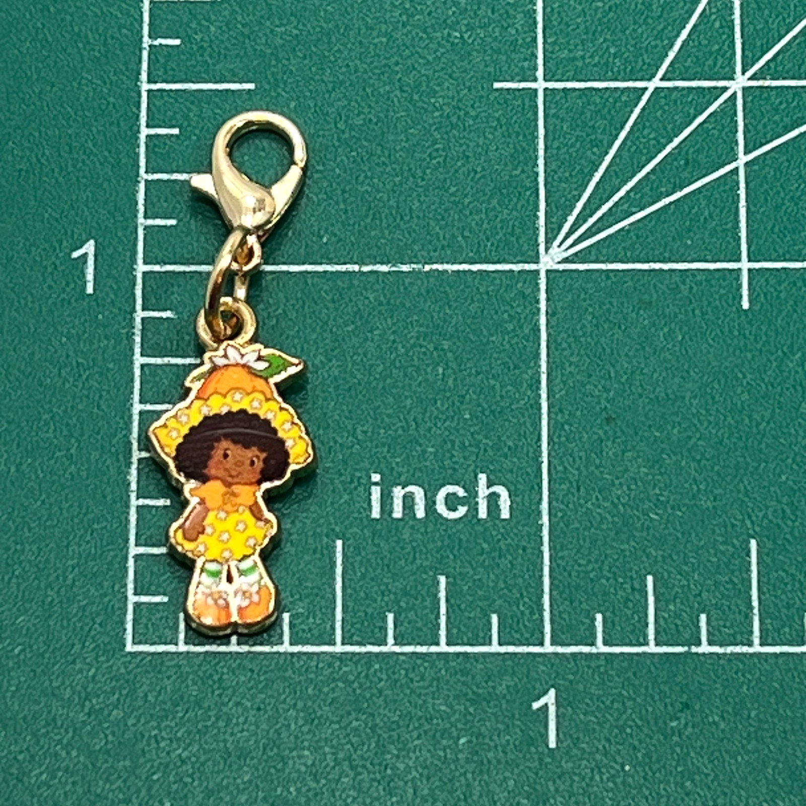 Strawberry Shortcake Orange Blossom Clip On Charm Zipper Pull Bag Acrylic Gold