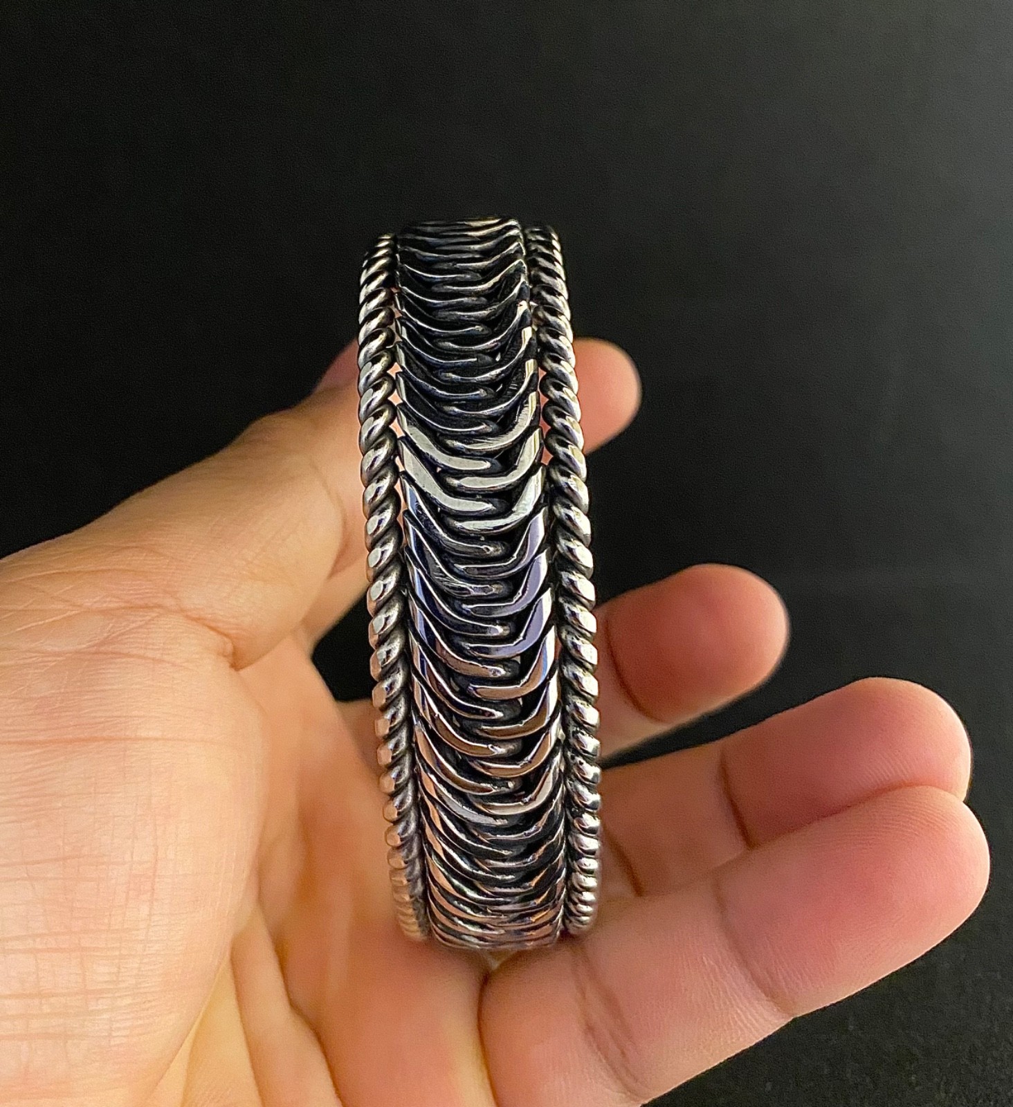 Bracelets Bangle Handmade Stainless Steel welding wire Silver Color #34