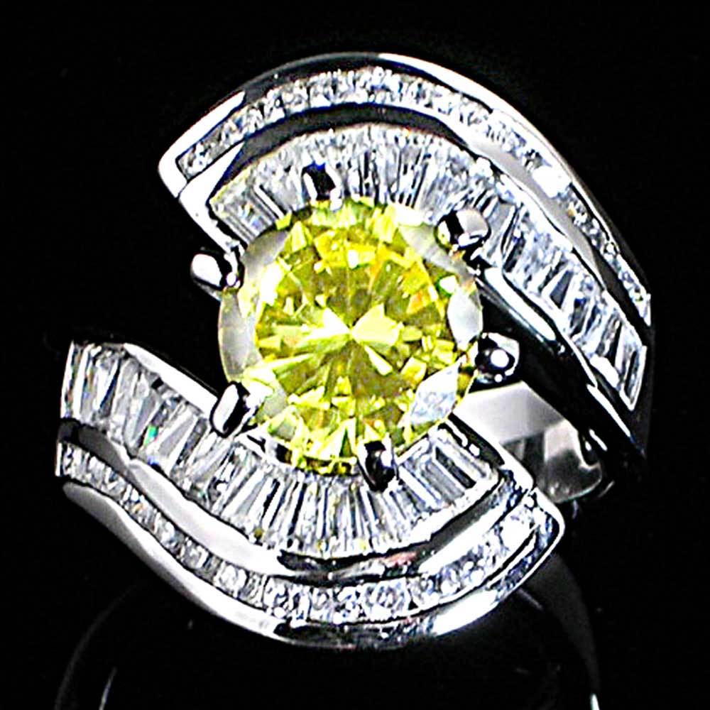 CONTEMPORARY_BRILLIANT YELLOW & CLEAR CZ RING_SZ-9