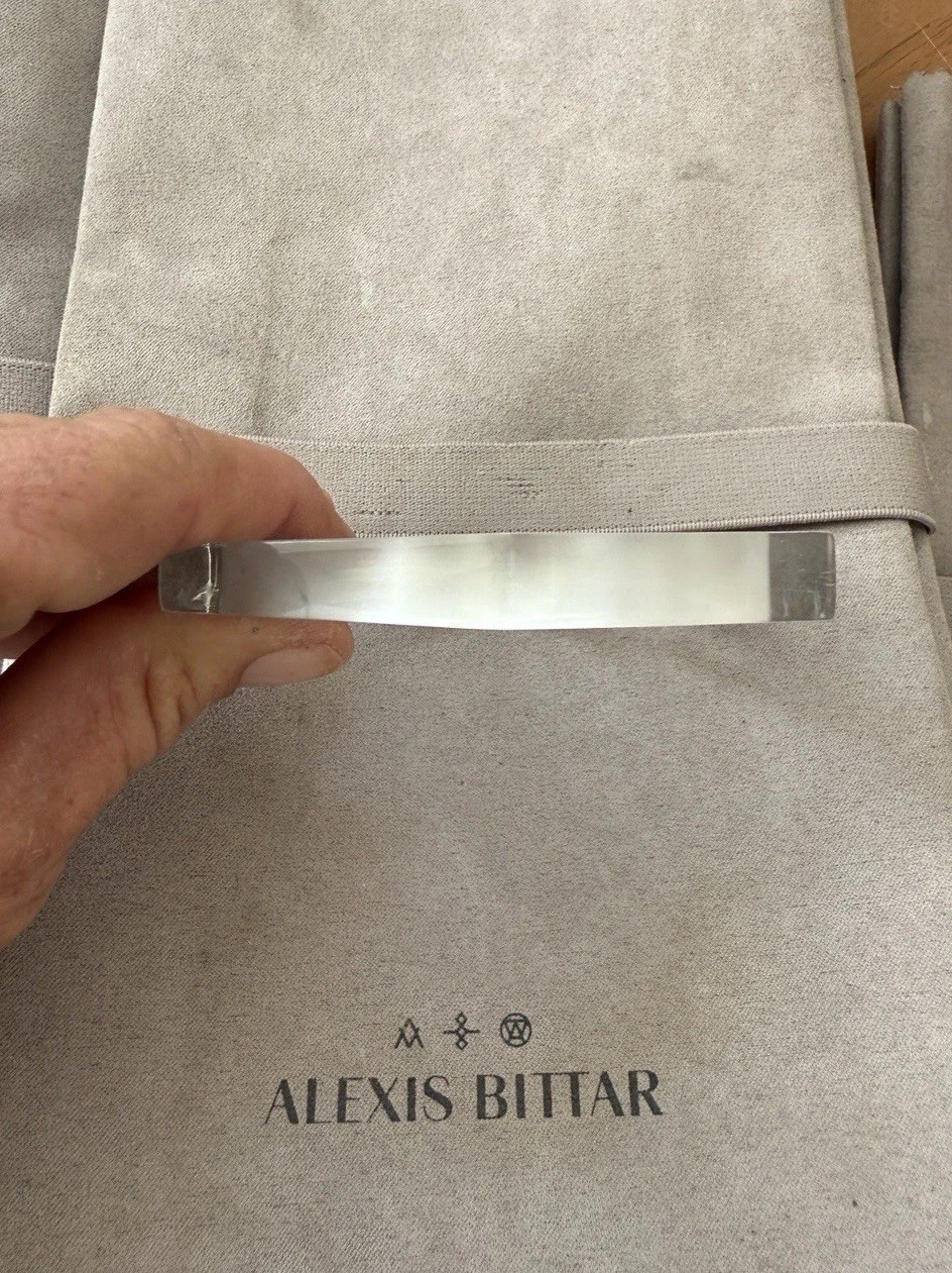100% Authentic ALEXIS BITTAR ASYMMETRICAL PENTAGON Smooth Lucite BRACELET