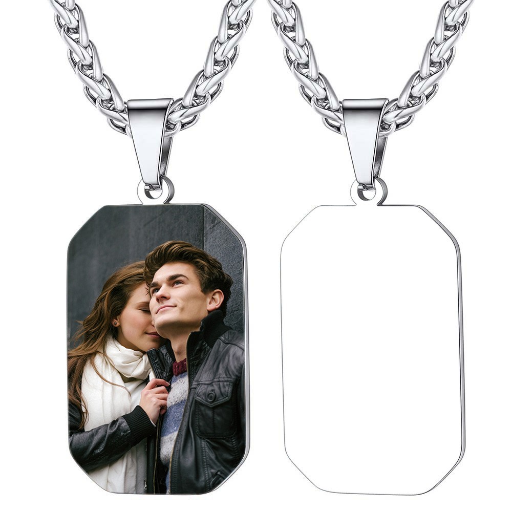 Personalized Custom Photo Necklace Pendant Custom Dog Tag Picture Jewelry Gift