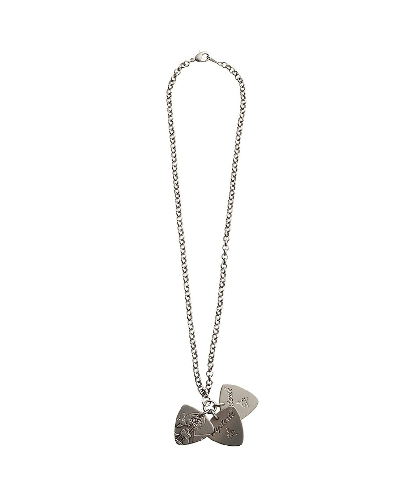 HYSTERIC GLAMOUR Woman on Skull Guitar Pick Necklace Pendant Jewelry – New Japan