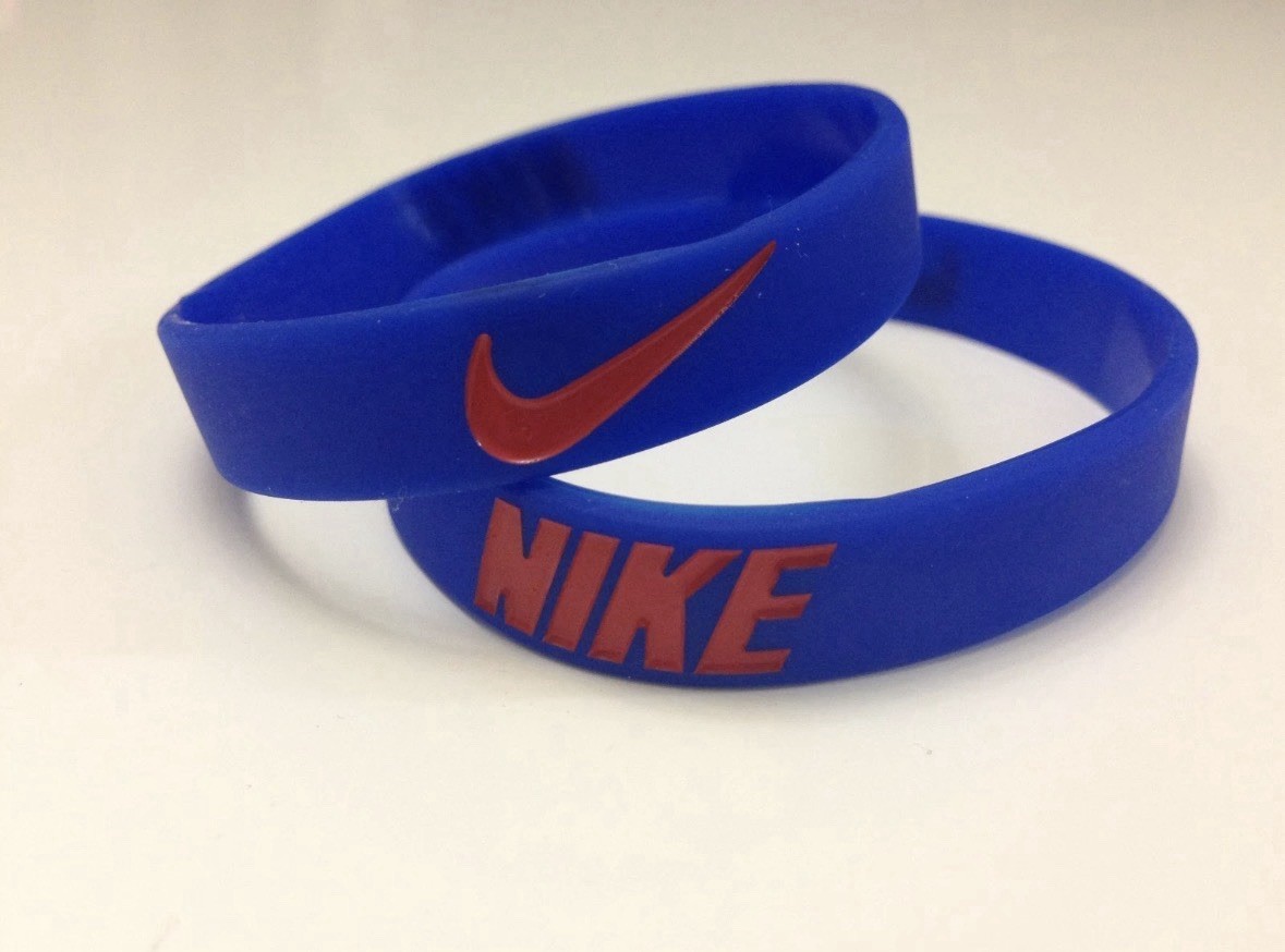 Nike Baller Band Silicone Rubber Bracelet Blue Red Top Quality