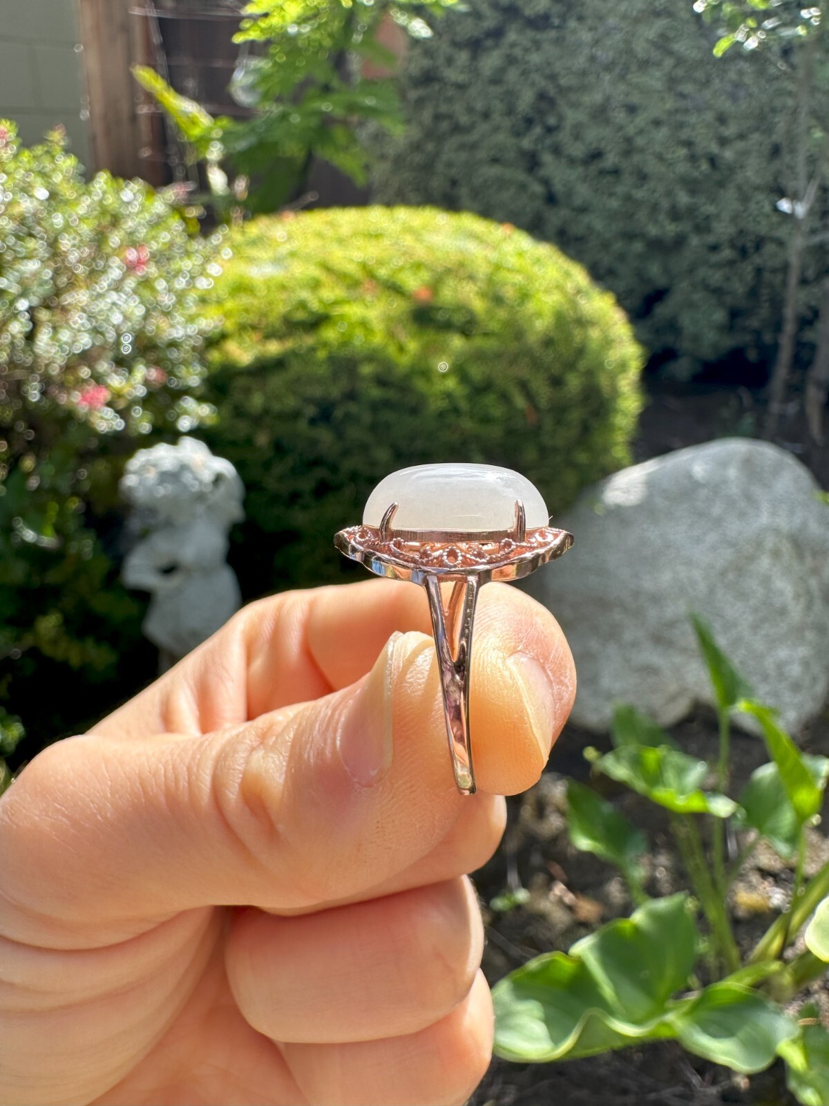 14mm * 10.5mm * 5.5mm Dark Purple Nephrite Ring, S925 Silver | 烟紫戒指，银镶活口