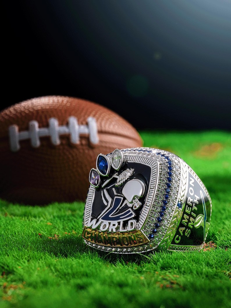 Fully Custom Championship Ring 925 Silver Personalized Team And Corporate Ring
