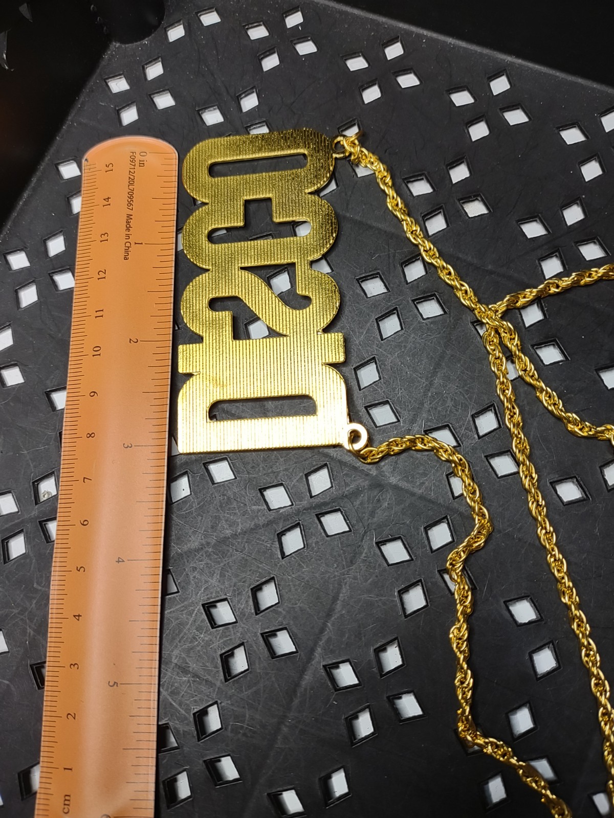 27 Inch Gold Tone Disco Necklace