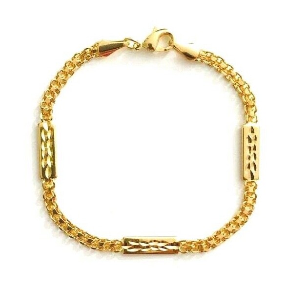18K GOLD FILLED PLAIN BRACELET 7.5″ / PULSERA DE GOLD FILLED 7.5″ – BR113