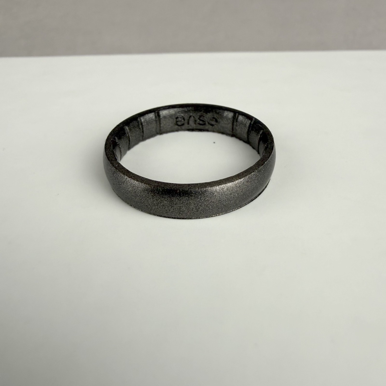 Enso Rings Platinum Gray Elements Classic Silicone Ring Adult Size 10 Thin
