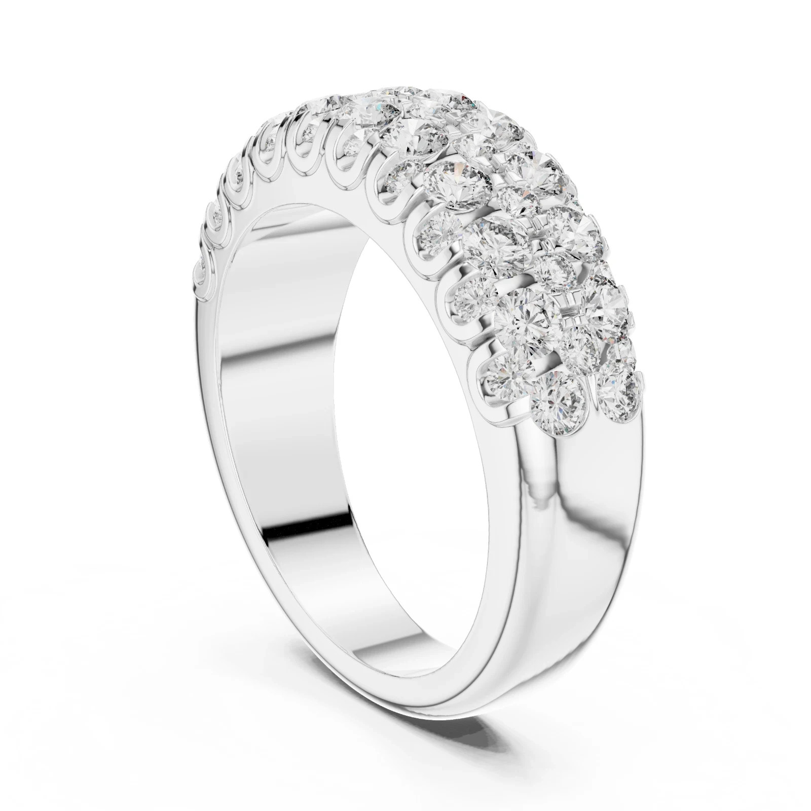 1.91 Ct Round Cut Lab Created Diamond Engagement Ring 14K White Gold Size 8