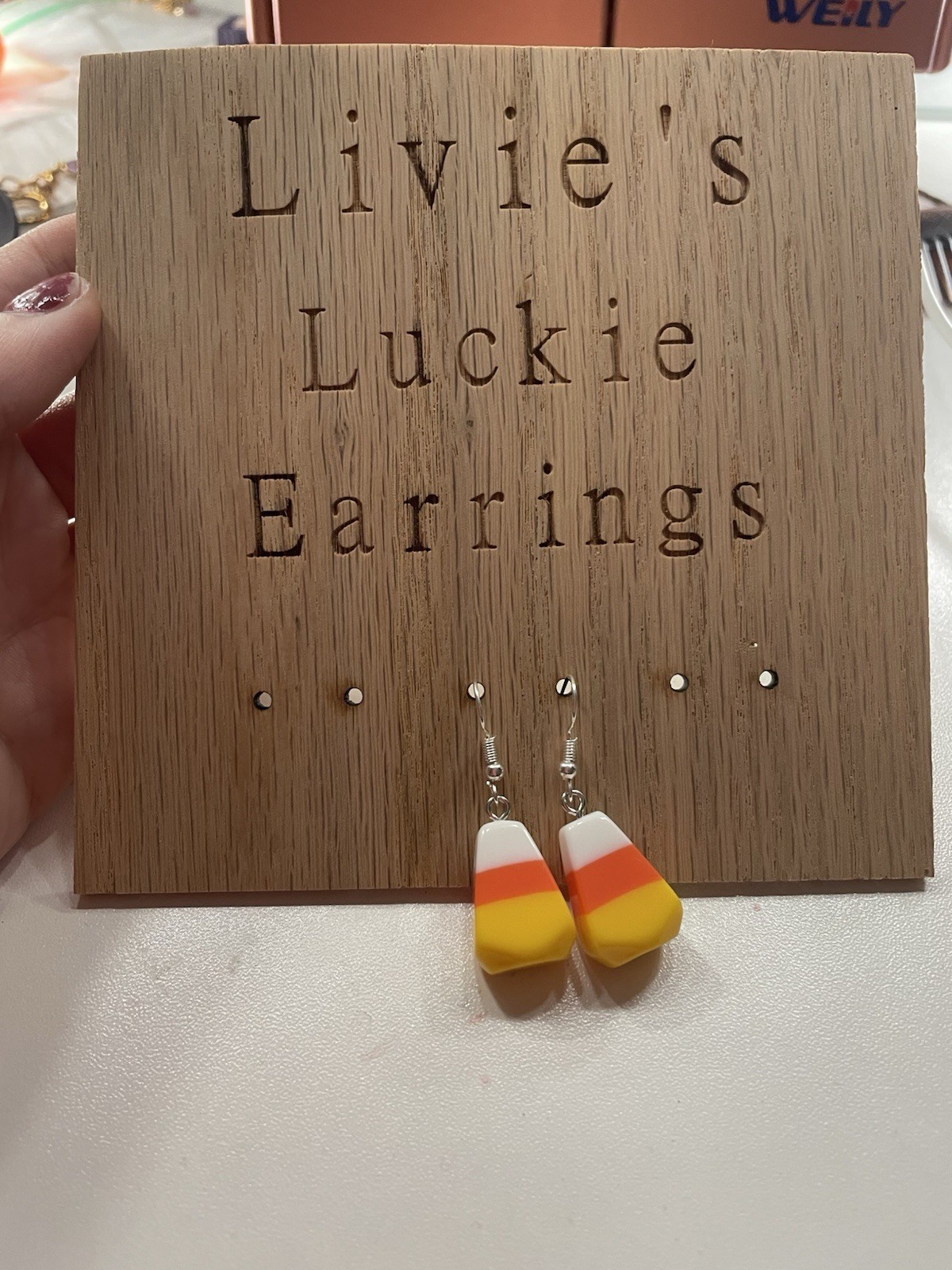 Candy Corn Drop Earrings