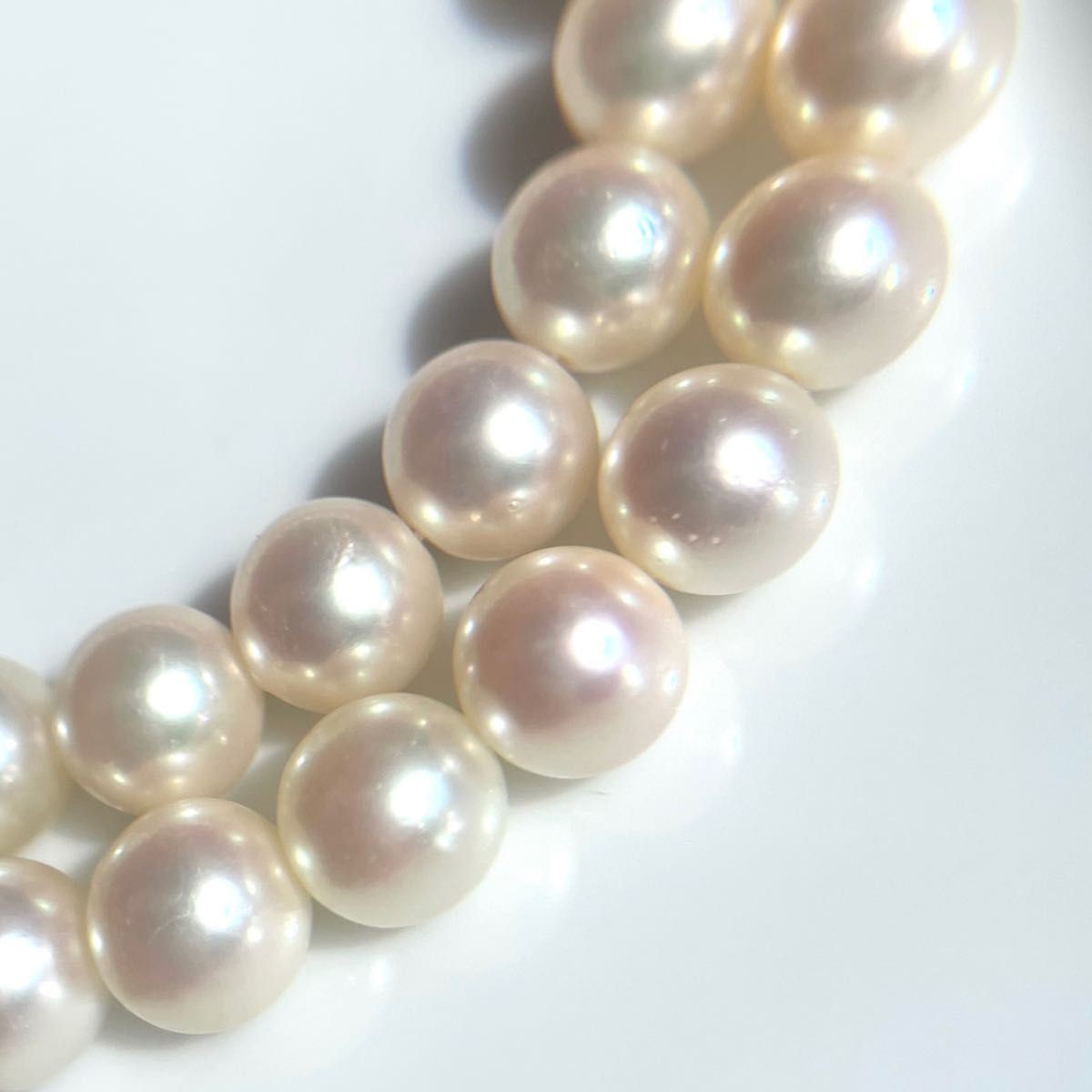 Akoya Pearl Necklace 7.5-8mm Cream Silver Clasp 42cm From Japan