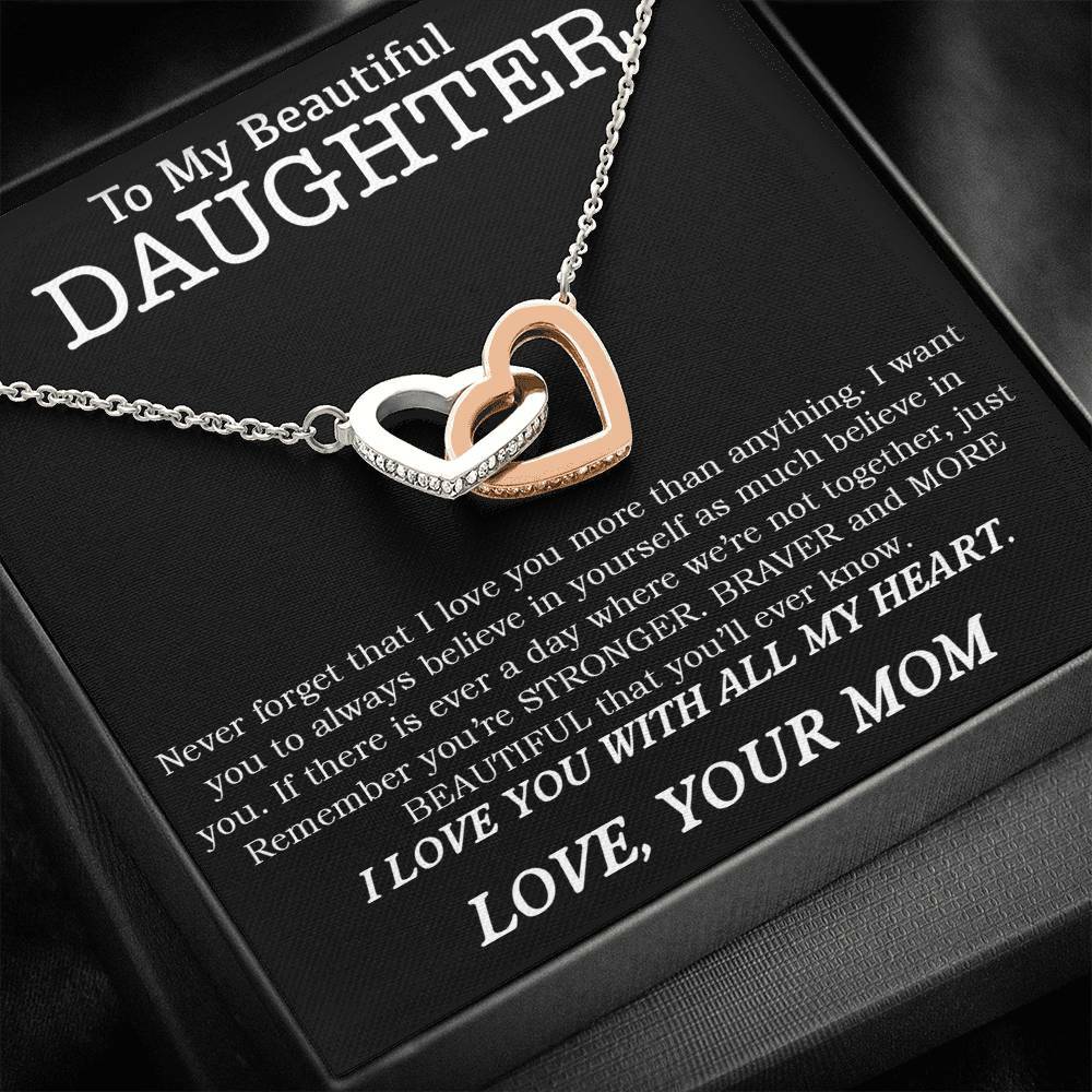 To My Beautiful Daughter Necklace, Necklace for Daughter, Daughter Gifts