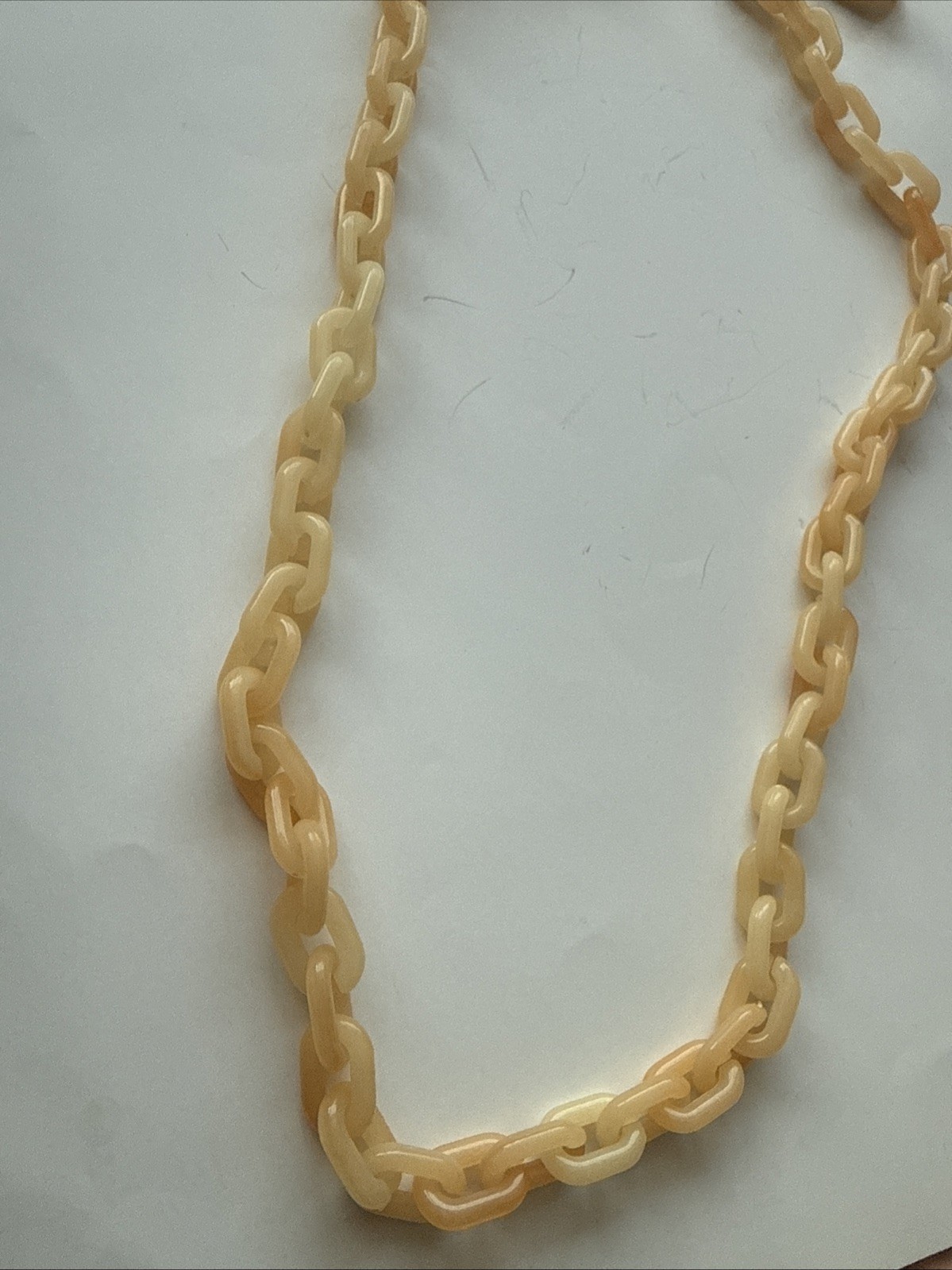 Yellow Acrylic Chunky Chain Link Acrylic Resin Necklace / Eyeglass Chain 30″