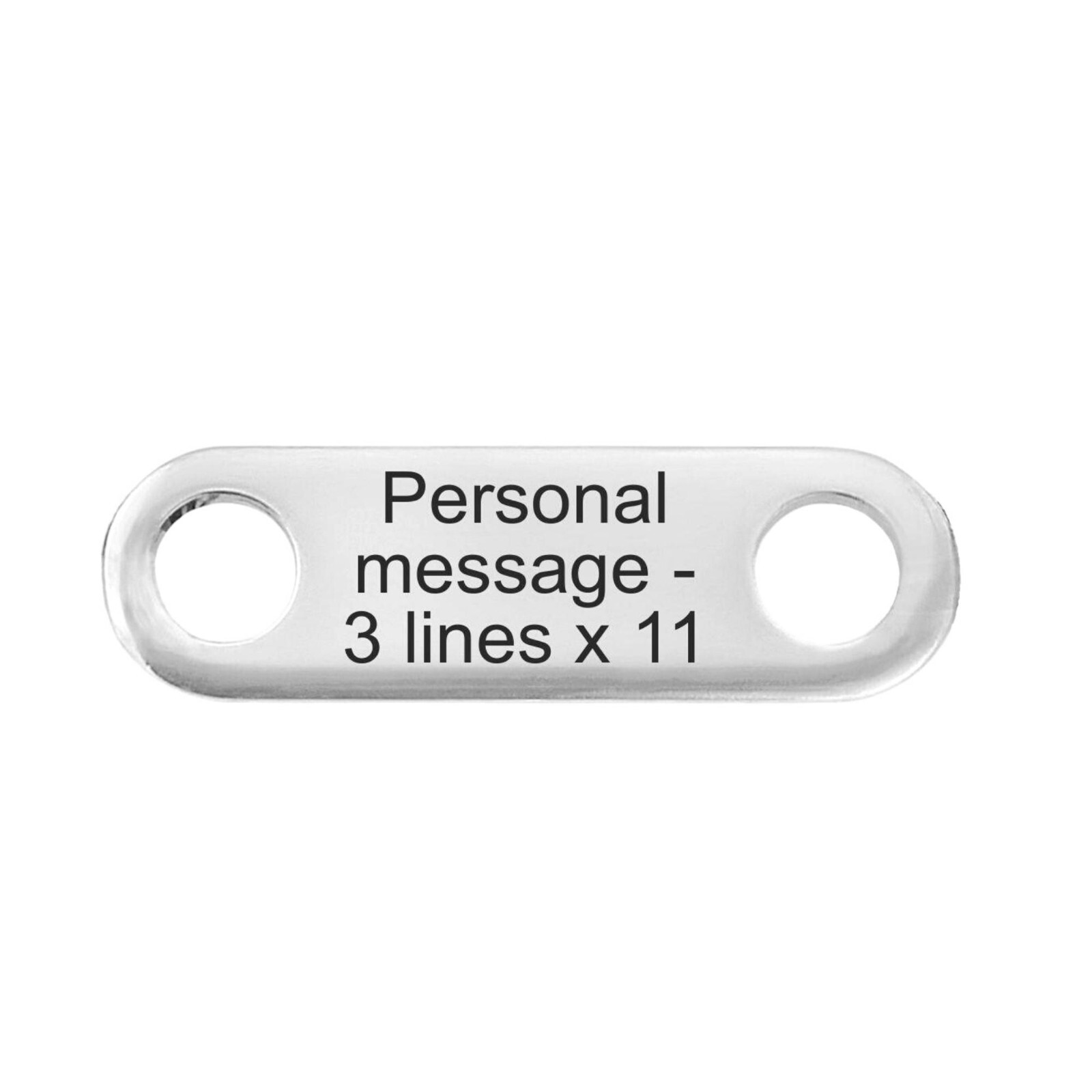 Personalised Medical ID Bracelet Charm Long Tag Custom Name Message Jewellery