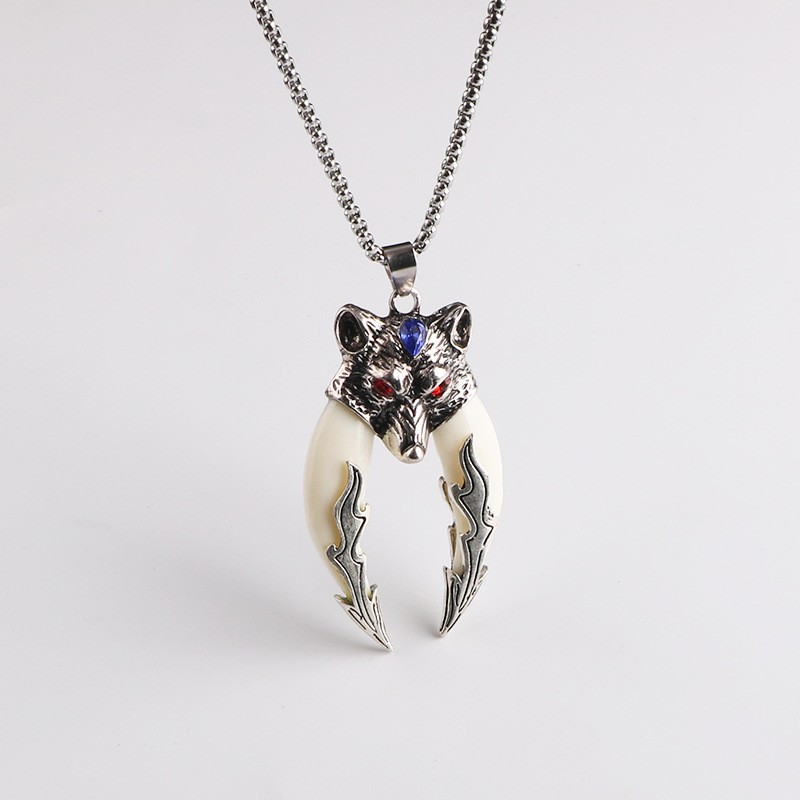 Boys Necklace Titanium Steel Ornament Personality Alloy Pendant Ins Hip-Hop