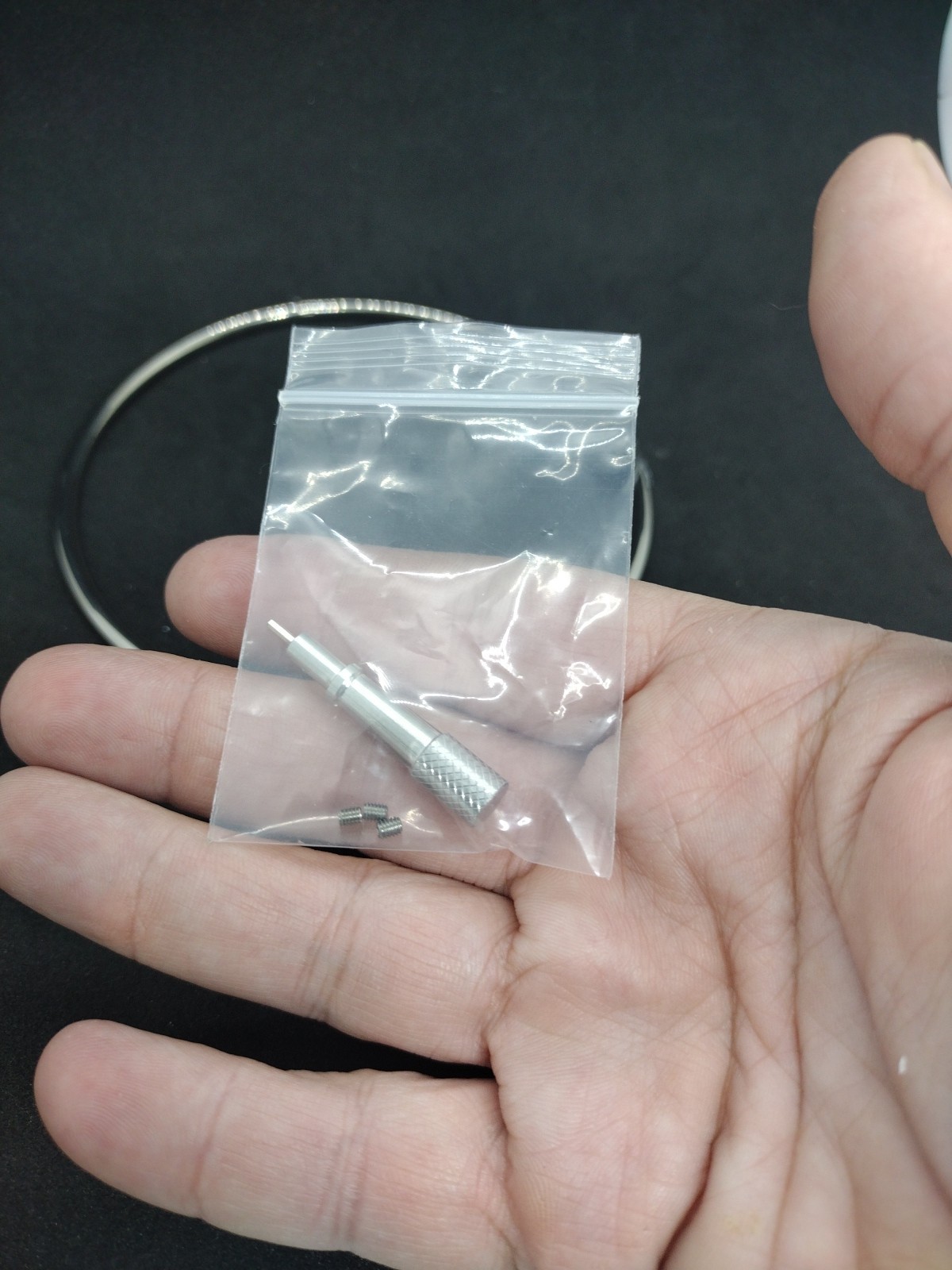 16 Inch 6mm Petite Polished Locking Eternity Collar Titanium With Key