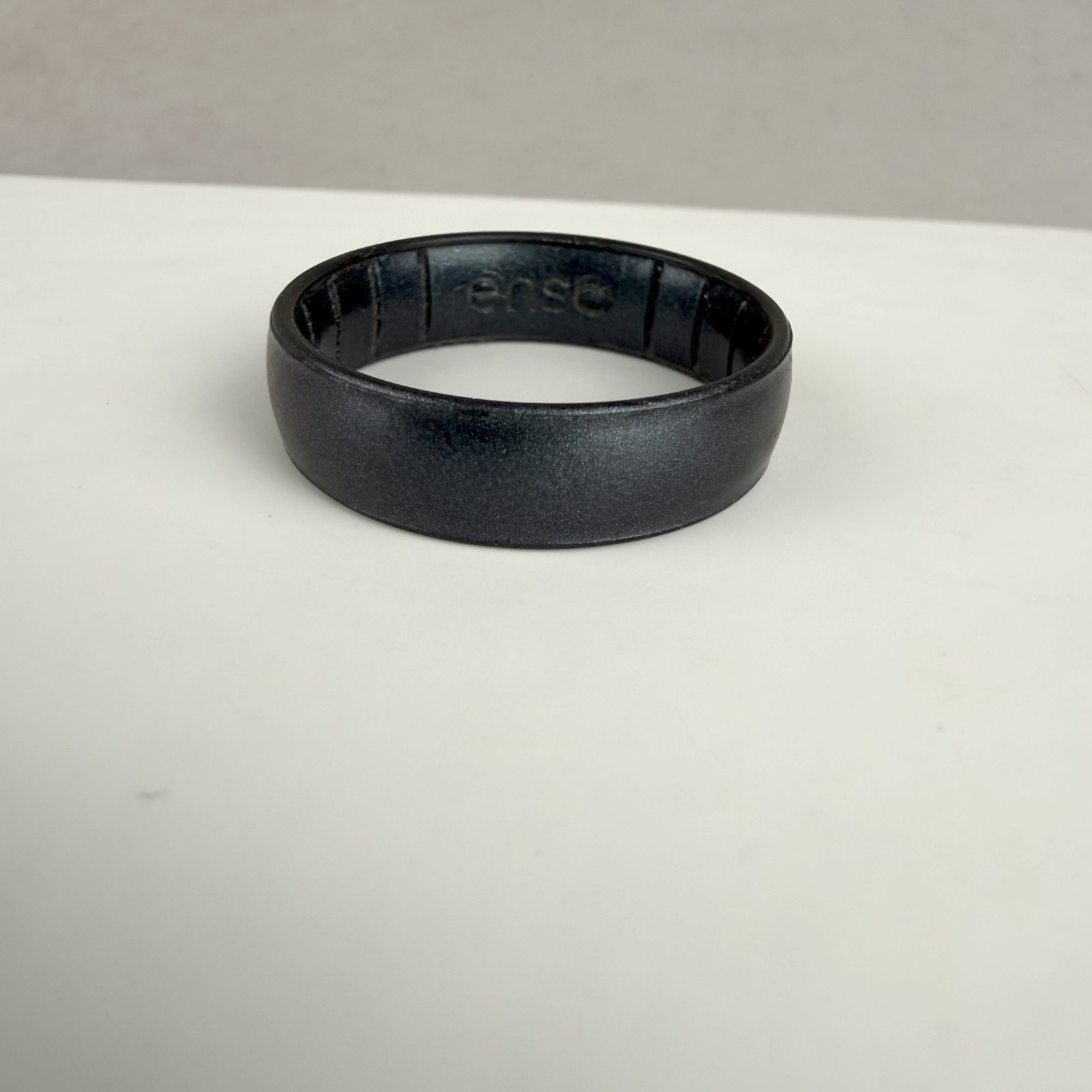 Enso Rings Black Pearl Elements Classic Silicone Ring Adult Size 14