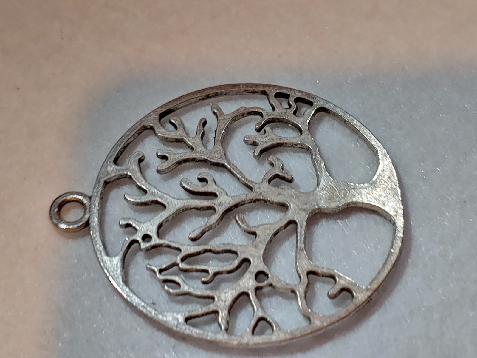 Pendant – TREE OF LIFE – SILVER TONE – 1 5/8 in Dia – PENDANT ONLY