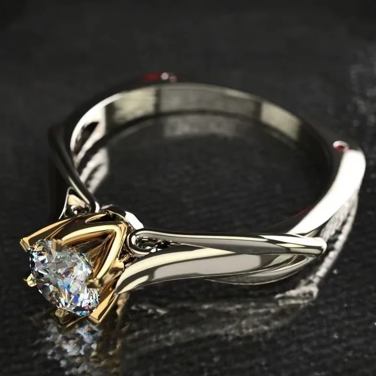 Pure 18K Gold Moissanite Ring for Women Natural Gemstone Luxury Fine Jewelry