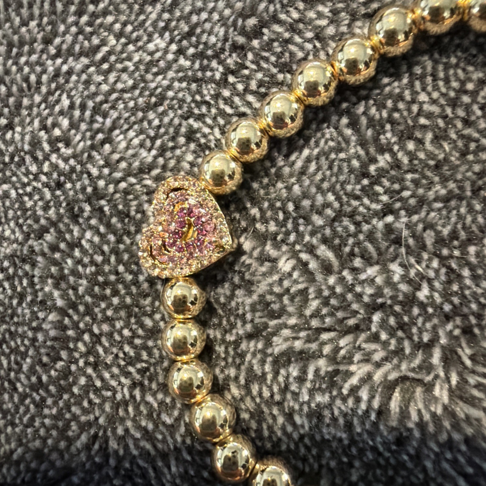 BAUBLEBAR Set of 2 Pisa Bracelets, Gold & Red and Gold with Pink heart. NWT