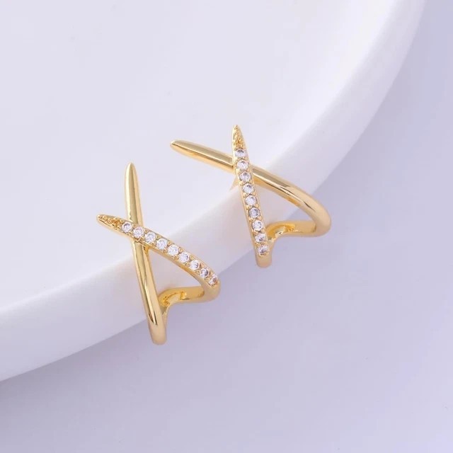 0.80Ct Round Cut Simulated Diamond Fancy Stud Earring’s 14K Yellow Gold Plated