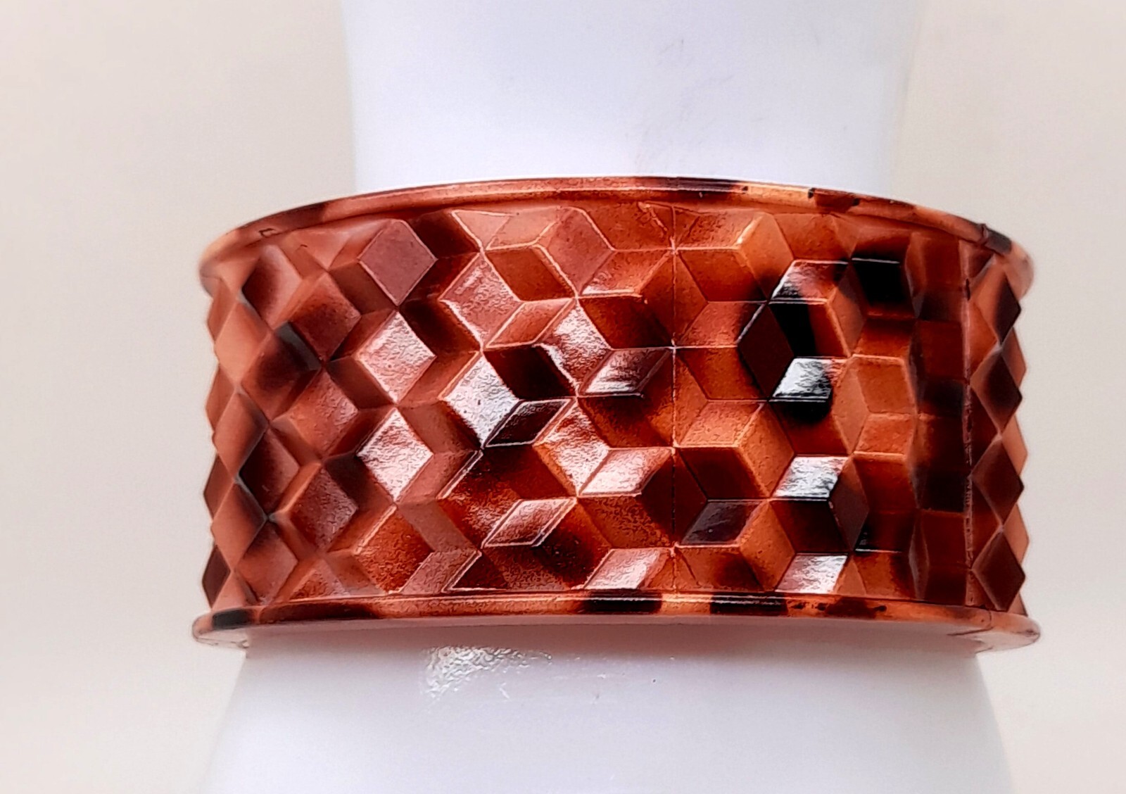 light weight plastic carved round style 1.37″ wide cuff bangle fashion bracelets
