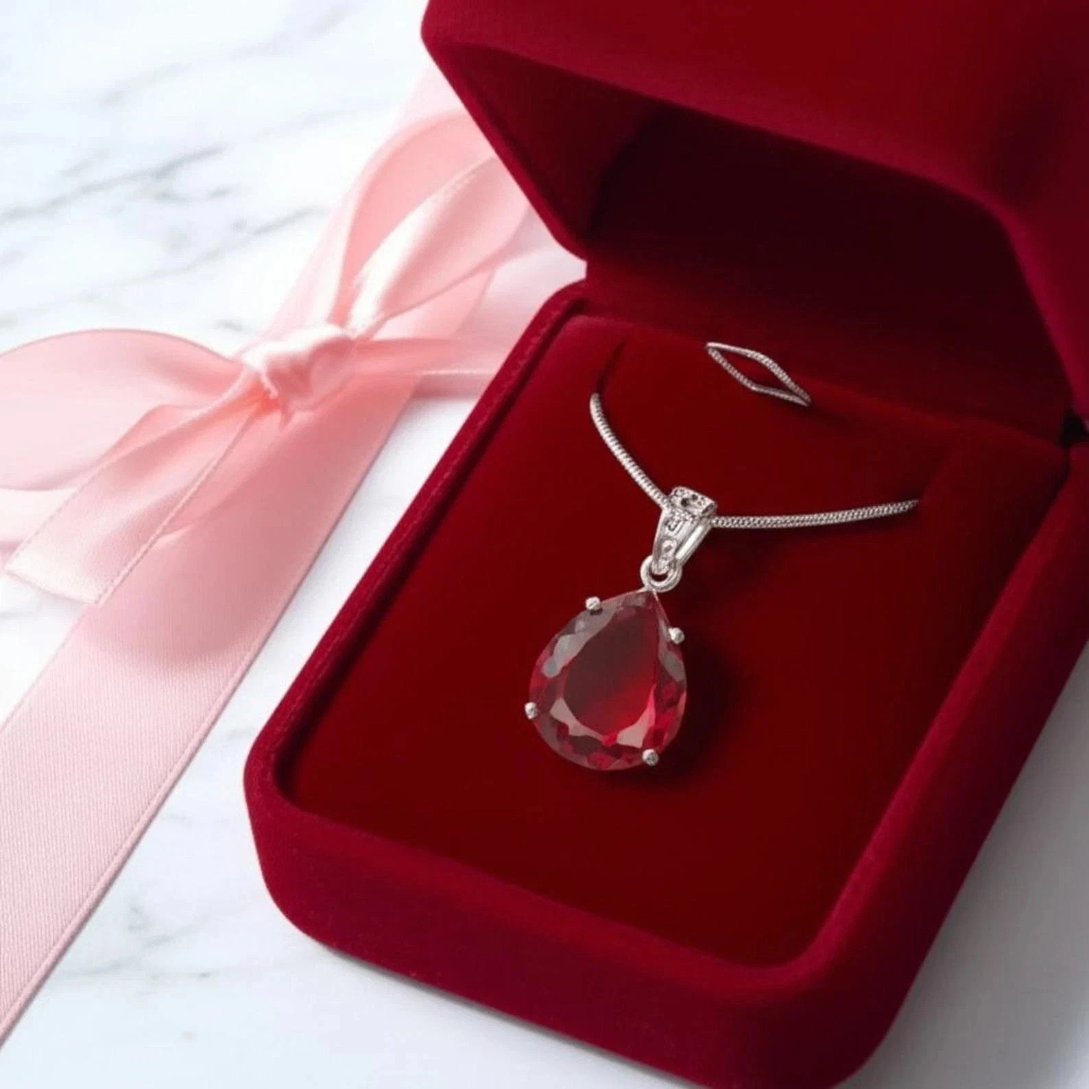 Certified 37.25 Ct Natural Red Red Ruby 925 Solid Silver Pendant Loose Gemstone
