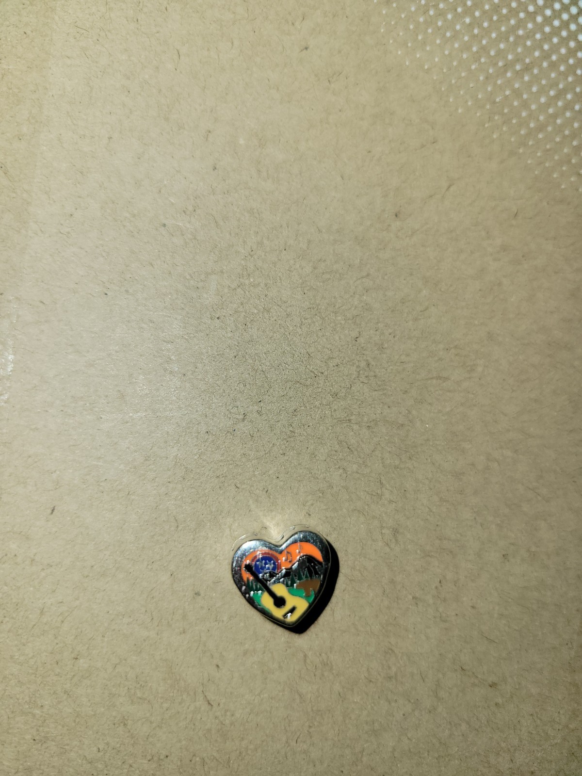 New Pandora Tennessee Heart Charm Exclusive-Guitar Mountains Sunset RARE
