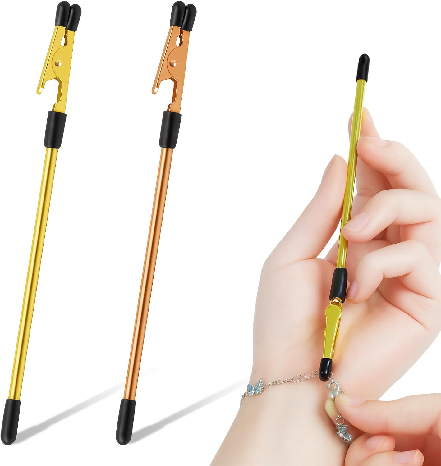 2 Pcs Bracelet Helper Tool with Non-Slip Tips, Easy to Put on Yourself Jewelry C