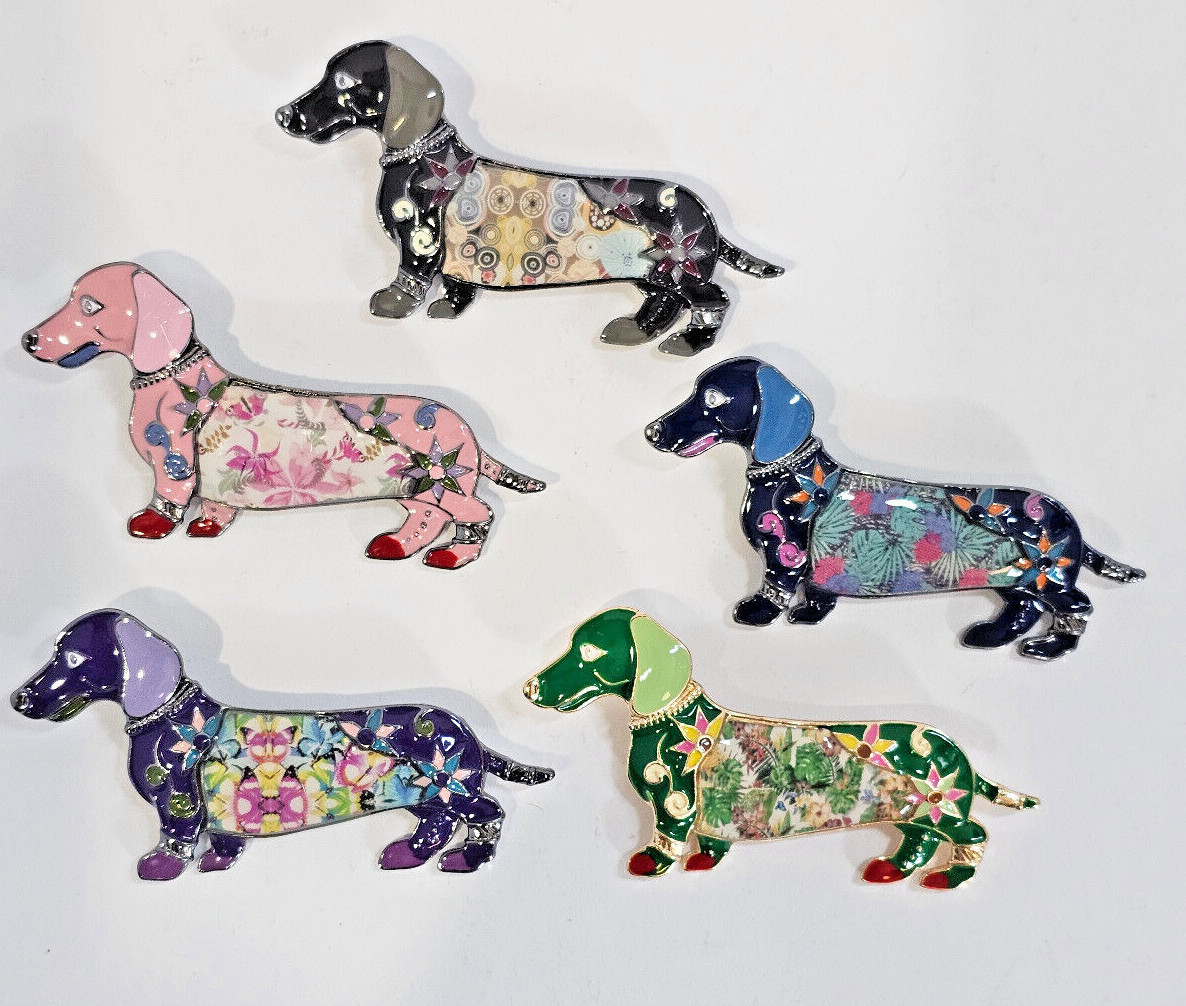 Dachshund Pin Vintage Style Metal Alloy Brooch ~ Matte Finish ~ Doxie Moxie
