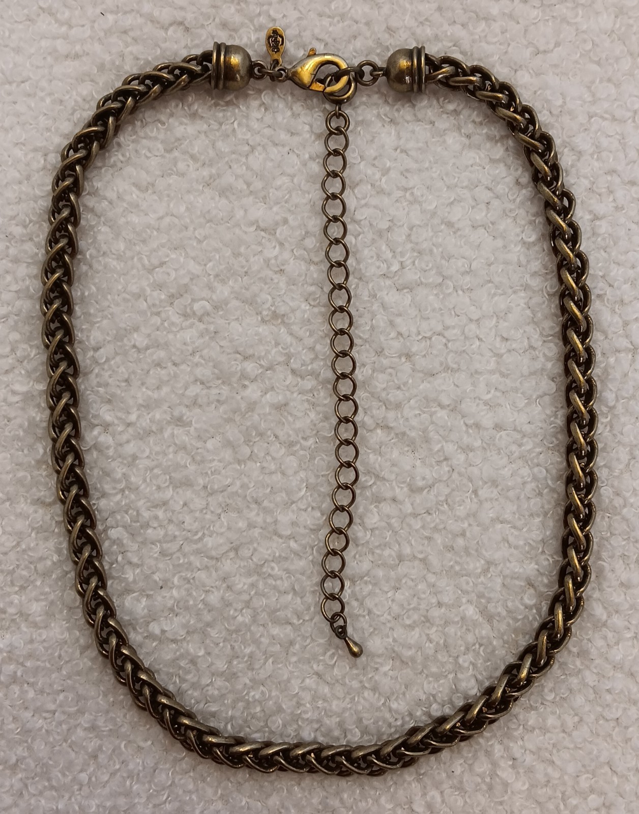 Premier Designs Antique Goldtone Persian Weave Chain Necklace 16-20 in